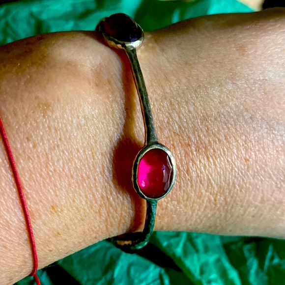 Ippolita Rock Candy Silver Red Pearl Inside Bracelet Not Used - Picture 3 of 16